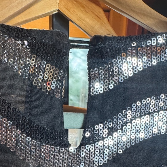 I.N. Studio Black and Silver Sequin Jumpsuit Size Medium - Picture 9 of 11